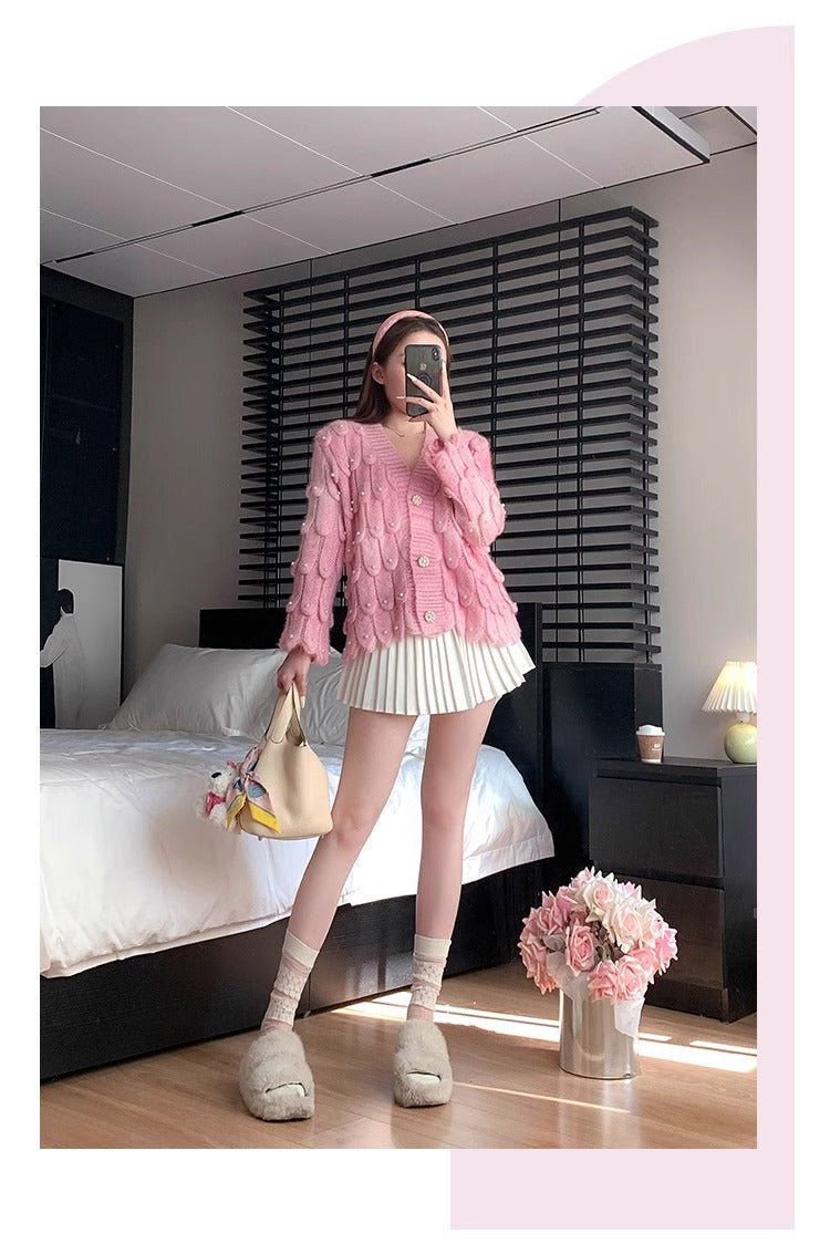 Classic All-match Organ Pleated Skirt Women's Autumn and Winter New Small Fragrant Style Solid Color High Waist Sexy A- line Pleated Skirt