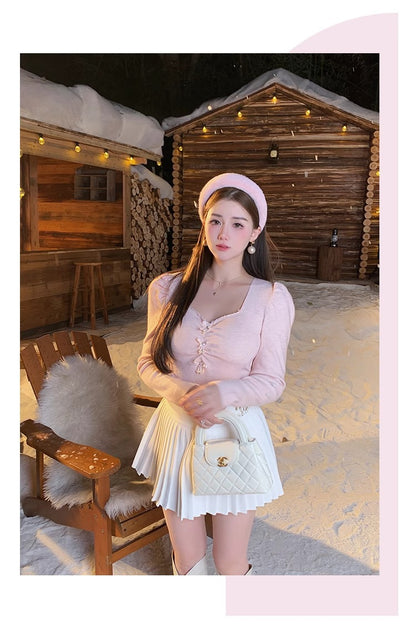 Classic All-match Organ Pleated Skirt Women's Autumn and Winter New Small Fragrant Style Solid Color High Waist Sexy A- line Pleated Skirt