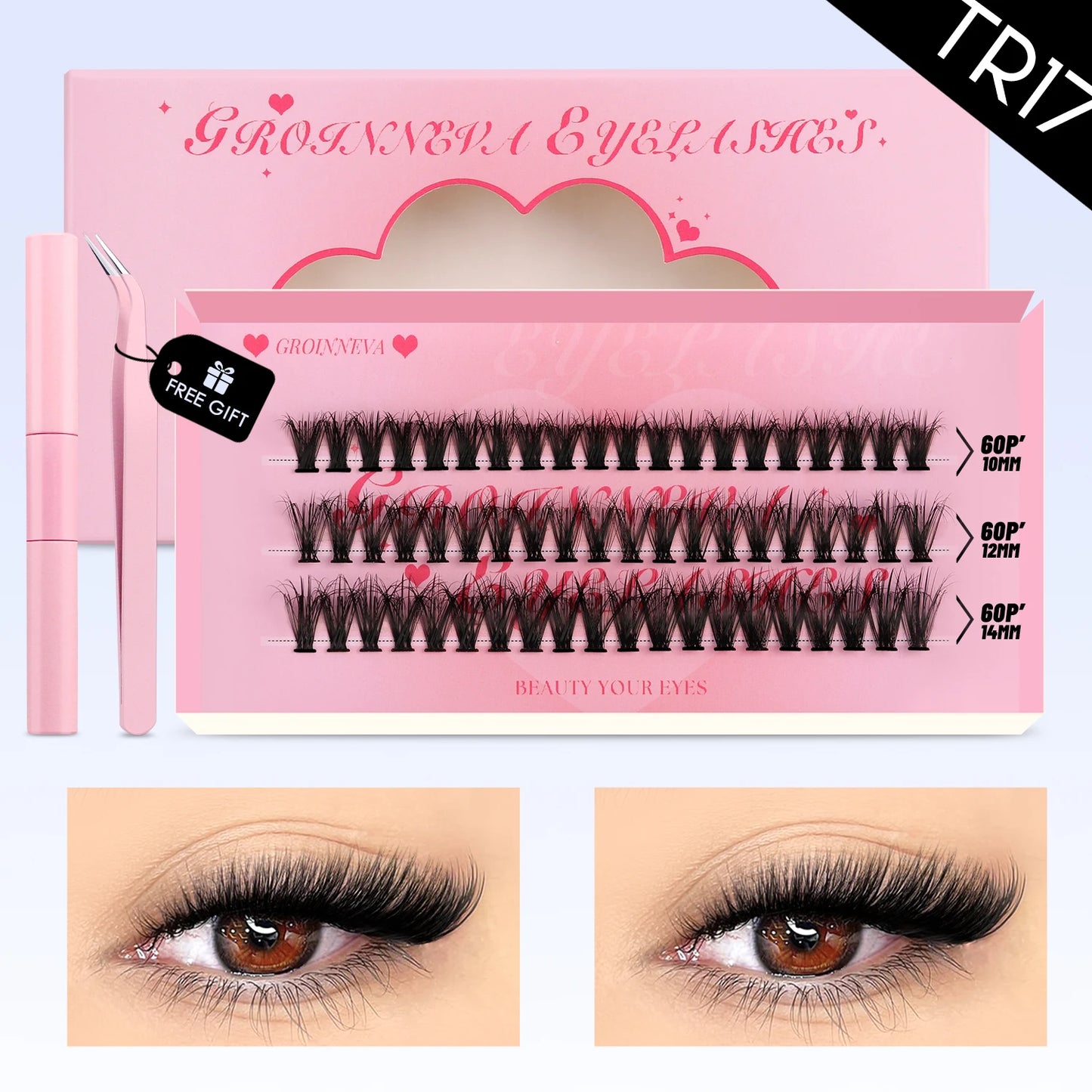 DIY Lash Cluster Extension Kit Waterproof Bond  Seal