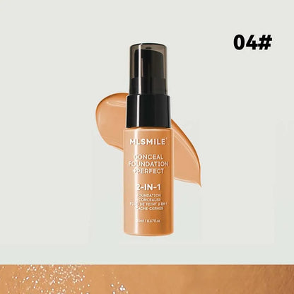 2 in 1 Matte Liquid Foundation  Full Coverage  Long Lasting