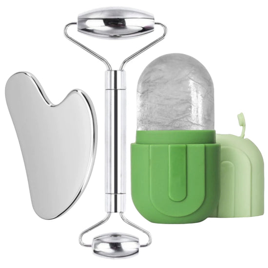 Facial Ice Roller & Gua Sha Massage Kit