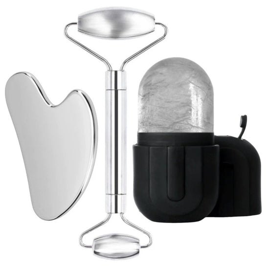 Facial Ice Roller & Gua Sha Massage Kit